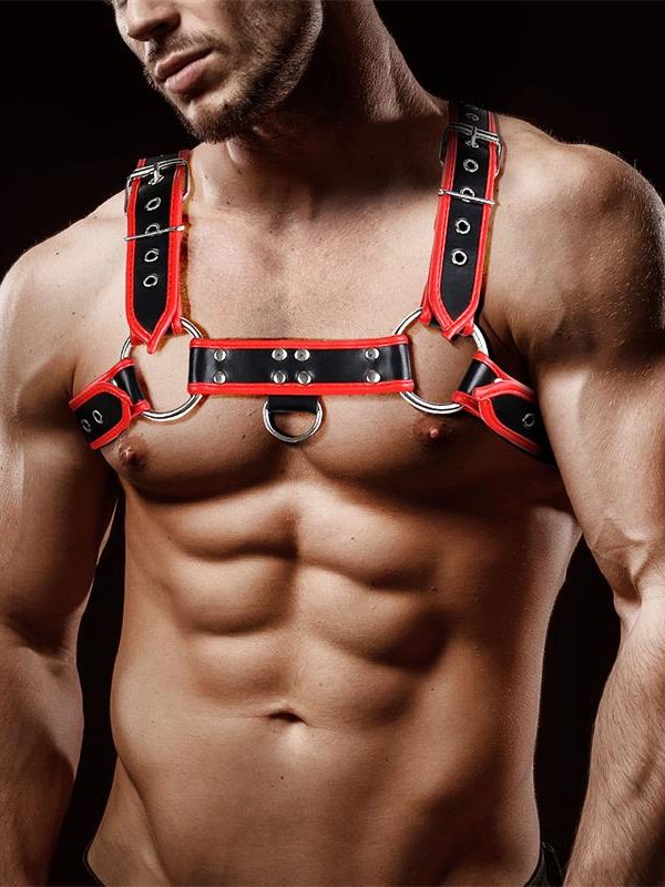 Arnés de Pecho Odiseo · Neopreno Rojo/Negro