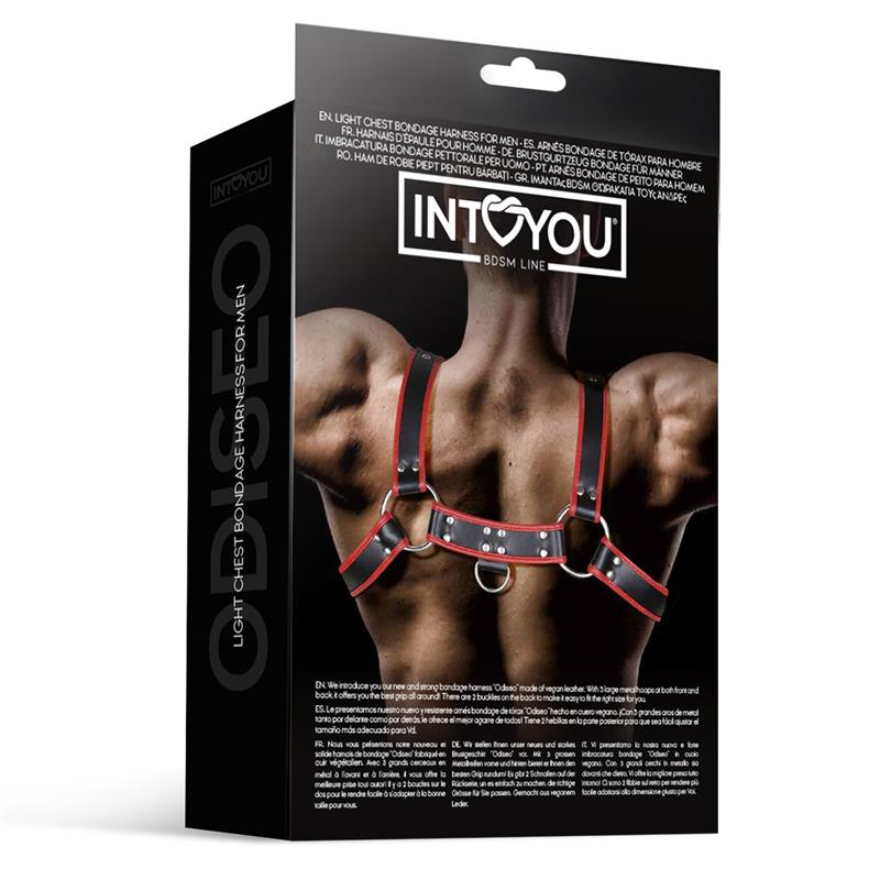 Arnés de Pecho Odiseo · Neopreno Rojo/Negro - Imagen 3