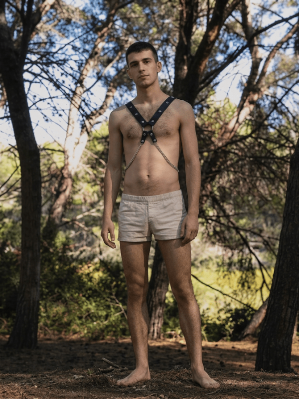 Arnés Cruzado Leather & Cadenas · Industrial